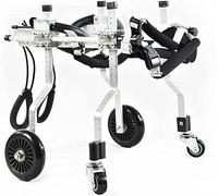 Fauteuil roulant pour chien Harnais de mobilité pour chien Poussettes pour chiens Réglable en aluminium pour chien handicapé Marche assistée Voiture Réhabilitation des pattes arrière avant pour chien