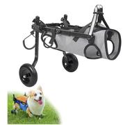 Fauteuil Roulant Pour Chien,Pattes ArrièRe,2 Roues Chien,Attelle D'Exercice Marcheur Handicapé,Aide à La Marche Avant BlesséEs/ParalyséEs,Pour Chariot Animaux Petite,Moyenne Et Grande Taille(S,Gray)