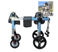 Fauteuil Roulant Pour Chien,Pattes ArrièRe,4 Roues Chien,Attelle D'Exercice Marcheur Handicapé,Aide à La Marche Avant BlesséEs/ParalyséEs,Pour Chariot Animaux Petite,Moyenne Et Grande Taille(L,Blue)
