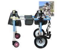 Fauteuil Roulant Pour Chien,Pattes ArrièRe,4 Roues Chien,Attelle D'Exercice Marcheur Handicapé,Aide à La Marche Avant BlesséEs/ParalyséEs,Pour Chariot Animaux Petite,Moyenne Et Grande Taille(S,Blue)