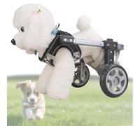 Fauteuil Roulant pour Chien pour Pattes arrière, Fauteuil Roulant léger pour Animaux de Compagnie, Aide à la mobilité réglable pour Animaux handicapés, attelle de Jambe et Support de Hanche,