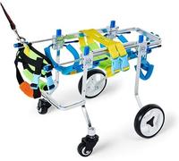 Fauteuil roulant pour chien pour pattes arrière, roues d'exercice pour petits animaux Fauteuils roulants pour chien réglables Rééducation des pattes arrière, roues de marche (X)