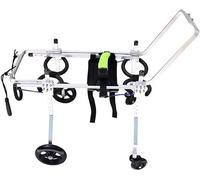 Fauteuil roulant pour chien pour pattes arrière, support de jambe arrière pour chien, plusieurs tailles, roues d'exercice pour petits animaux, attelle dorsale pour chiens, 4 roues (S)