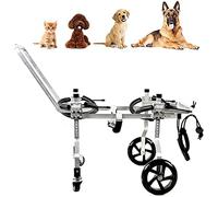 Fauteuil roulant pour chien pour pattes postérieures Roues d'exercice légères pour animaux de compagnie chien handicapé Réhabilitation de chien 4 roues Voiture de marche assistée réglable pour poids
