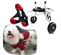 Fauteuil roulant pour chien pour rééducation des membres postérieurs, chariot d'aide à la mobilité en aluminium léger, se replie pour un rangement facile, supporte les animaux jusqu'à 26,3 kg