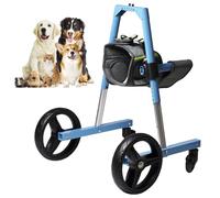 Fauteuil roulant pour chien pour soutien de jambe avant, aide à la mobilité réglable à 4 roues, chariot pour chiens blessés/paralysés, aide à la marche pour attelle de jambe et soutien des hanches