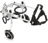 Fauteuil Roulant pour Chien, Rééducation des Jambes Arrières, Chariot Professionnel en Acier Inoxydable pour Fauteuil Roulant pour Chien, Fauteuil Roulant Réglable à Deux Roues pour Animaux de Compag