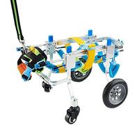 Fauteuil Roulant Pour Chien Réglable Support Complet Pour Animaux De Compagnie Fauteuil Roulant Voiture De Marche Assistée 4 Roues Réhabilitation Des Jambes Avant Et Arrière Du Chien Pour Chien Handi