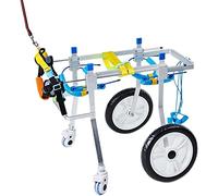 Fauteuil Roulant Pour Chien Réglable Support Complet Pour Animaux De Compagnie Fauteuil Roulant Voiture De Marche Assistée 4 Roues Réhabilitation Des Jambes Avant Et Arrière Du Chien Pour Chien Handi