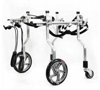 Fauteuil roulant pour chien, support complet réglable, fauteuil roulant pour animaux de compagnie, 4 roues, chariot pour chien, rééducation des pattes avant et arrière (XL)