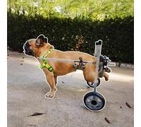 Fauteuil roulant pour chien, Support de jambe arrière réglable for fauteuil roulant for chiens petite et moyenne taille, en alliage d'aluminium, 2,5 à 11 kg(L Wide)