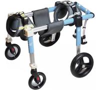 Fauteuil roulant pour chien - Support réglable à 4 roues pour la marche assistée - Idéal pour les animaux handicapés