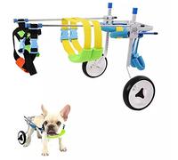 Fauteuil roulant pour chiens de compagnie pour pattes arrières, chariot en acier inoxydable pour chiens de petite/moyenne/grande, chariots pour chiens de compagnie sur roues pour pattes arri