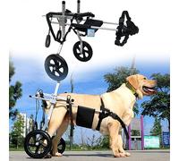 Fauteuil roulant pour chiens de grande taille avec pattes arrière paralysées, harnais élargi et pneus lisses - Équipement de marche d'exercice de mobilité