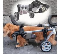 Fauteuil roulant pour chiens Fauteuil roulant assisté for chiens paralysés, appareil de promenade for petite, moyenne et grande taille, chariot for animaux handicapés voiture assistée(2 Wheels,M)