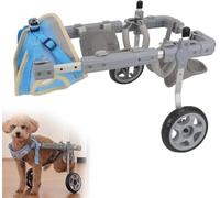 Fauteuil roulant pour chiens pour pattes arrière - Chariot réglable avec roues et support de hanche | Aide les petits animaux paralysés/handicapés à retrouver leur mobilité