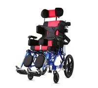 Fauteuil roulant pour enfants, multi-fonctionnelle des enfants handicapés Mentir entièrement plat Reclining poussette avec tables, 100 kg PORTEUR