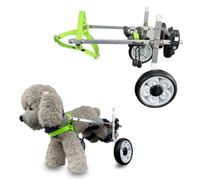 Fauteuil roulant pour pattes arrière de chien, chariot/fauteuil roulant réglable à deux roues, roues d'exercice portables pour animaux de compagnie/fauteuil roulant pour chien (One Color Size S)