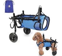 Fauteuil roulant pour pattes arrière, fauteuil roulant pour petits chiens de 0,5 à 3 kg, chariot pour animaux de compagnie avec roues, attelle de jambe pour chien et soutien de hanche, aide les petits