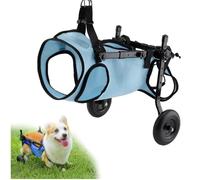 Fauteuil roulant pour pattes arrière - Support à 2 roues pour chiens - Aide pour les pattes avant blessées et paralysées (bleu moment) - Améliore la marche et la rééducation