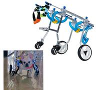 Fauteuil roulant pour petit animal domestique avec 4 roues, fauteuil roulant/chariot à support complet pour chien, kit de chariot de promenade pour animaux de compagnie blessés et handicapés