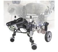 Fauteuil roulant pour petits animaux de compagnie, chariot de mobilité réglable à 4 roues avec support de patte arrière, améliore la qualité de vie des chiens handicapés
