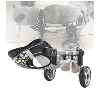 Fauteuil roulant pour petits animaux de compagnie, chariot de mobilité réglable à 4 roues avec support de patte arrière, améliore la qualité de vie des chiens handicapés