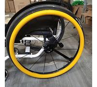 Fauteuil roulant Push jante couvre, Couvre-jantes for fauteuil roulant 22-24 pouces Multicolore(Yellow,24inch)