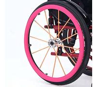 Fauteuil roulant Push jante couvre, Couvre-jantes for fauteuil roulant de 22 à 24 pouces, multicolores, lot 2(Pink,22inch)