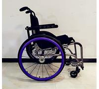 Fauteuil roulant Push jante couvre, Couvre-jantes for fauteuil roulant de 22 à 24 pouces, multicolores, lot 2(Purple,24inch)