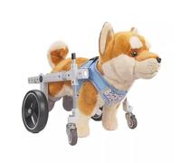 Fauteuil Roulant réglable à 2 ou 4 Roues pour Pattes arrières - Support de Hanche pour Chiots souffrant de dysplasie et de dégénérescence, Aide à la mobilité pour Chiens (Grand, Quatre Roues