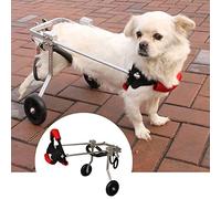 Fauteuil roulant réglable à 2 roues pour chien, convient pour les pattes arrière handicapées, poids léger et facile à assembler