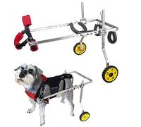 Fauteuil roulant réglable à 2 roues pour chien, fauteuil roulant portable pour animaux de compagnie/chien pour la marche des pattes postérieures handicapées, roues d'exercice pour chariot de