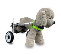 Fauteuil roulant réglable à 2 roues pour chien - Pour animaux de compagnie hors route - Pneumatiques - Support pour chiens blessés - Noir - Facile à étendre - Table d'aide