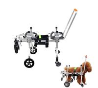Fauteuil Roulant réglable à 4 Roues for Chien avec poignée, for Chats et Chiens de Petite et Moyenne Taille, for l'arthrite des Pattes Avant et la faiblesse des Membres (XXXS)(S)