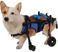 Fauteuil roulant réglable à 4 roues pour chien, chariot de mobilité en aluminium, support pour chiens handicapés, poussette légère pour une mobilité et un confort améliorés
