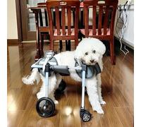 Fauteuil roulant réglable à 4 roues pour chien offrant un soutien complet - Aide à la mobilité pour chiens handicapés, rééducation des pattes arrière, attelle pour genou après rupture du LCA