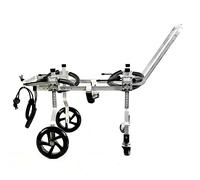 Fauteuil roulant réglable à 4 roues pour chien, pattes postérieures handicapées, promenade pour chat/chien/chiot en acier inoxydable, aide les petits animaux avec pattes paralysées à retrouv