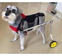 Fauteuil roulant réglable à deux roues pour chiens et chats. Idéal pour les animaux de petite, moyenne et grande taille souffrant de blessures. Comprend un support de genou. Poussette de récupération