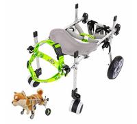 Fauteuil Roulant Réglable À Quatre Roues pour Chien, Remorque Légère pour Animaux Handicapés, Aide À La Mobilité Complète pour Chien, Support De Hanche(XS)