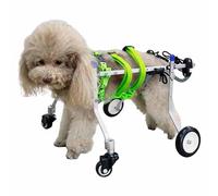 Fauteuil roulant réglable en aluminium pour chien à 4 roues avec soutien complet des jambes Aide à la mobilité pour chiens de petite et moyenne taille Idéal pour les animaux handicapés