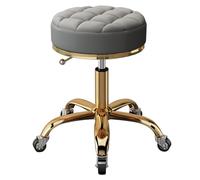 Fauteuil roulant réglable en hauteur - Tabouret de beauté pivotant pour salons et bureaux, base en métal doré avec 5 griffes et roues de terre, tabouret de bar élégant et fonctionnel