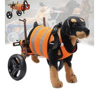 Fauteuil roulant réglable et léger pour chiens de petite et moyenne taille - Soutien de la jambe arrière - Aide à la mobilité - Poussette pour animal domestique - Avec 2 roues pour l'assistance au dos