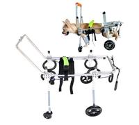 Fauteuil roulant réglable pour animal domestique avec support à 4 roues - Idéal pour la dysplasie de la hanche, les blessures aux jambes et l'aide à la mobilité des personnes handicapées