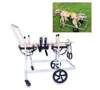 Fauteuil roulant réglable pour animal domestique avec support à 4 roues - Idéal pour la dysplasie de la hanche, les blessures aux jambes et l'aide à la mobilité des personnes handicapées