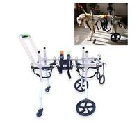 Fauteuil roulant réglable pour animal domestique avec support à 4 roues - Idéal pour la dysplasie de la hanche, les blessures aux jambes et l'aide à la mobilité des personnes handicapées