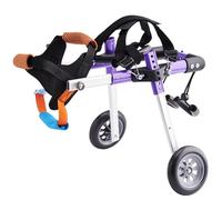 Fauteuil Roulant réglable pour Animaux handicapés, Chariot de rééducation des Pattes arrière pour Petits Chiens et Chats, déambulateur Tout-Terrain, Violet, Taille XS