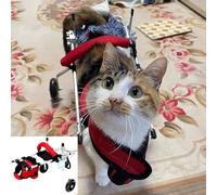 Fauteuil roulant réglable pour chats et chiens handicapés, aide à la rééducation légère pour l'arthrite et soutien des pattes arrière, design à 2 roues pour petits animaux