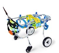 Fauteuil roulant réglable pour chien à 4 roues, fauteuil roulant pliable pour pattes arrière, fauteuil roulant pour animal de compagnie/chien avec pattes postérieures handicapées marchant (c