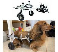 Fauteuil roulant réglable pour chien - Aide à la mobilité à 2 roues pour chiens handicapés Support de jambe arrière Idéal pour la rééducation et la mobilité améliorée Améliore la qualité de vie des